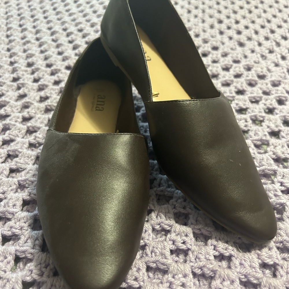 Brown Leather Loafers with Flat Soles
